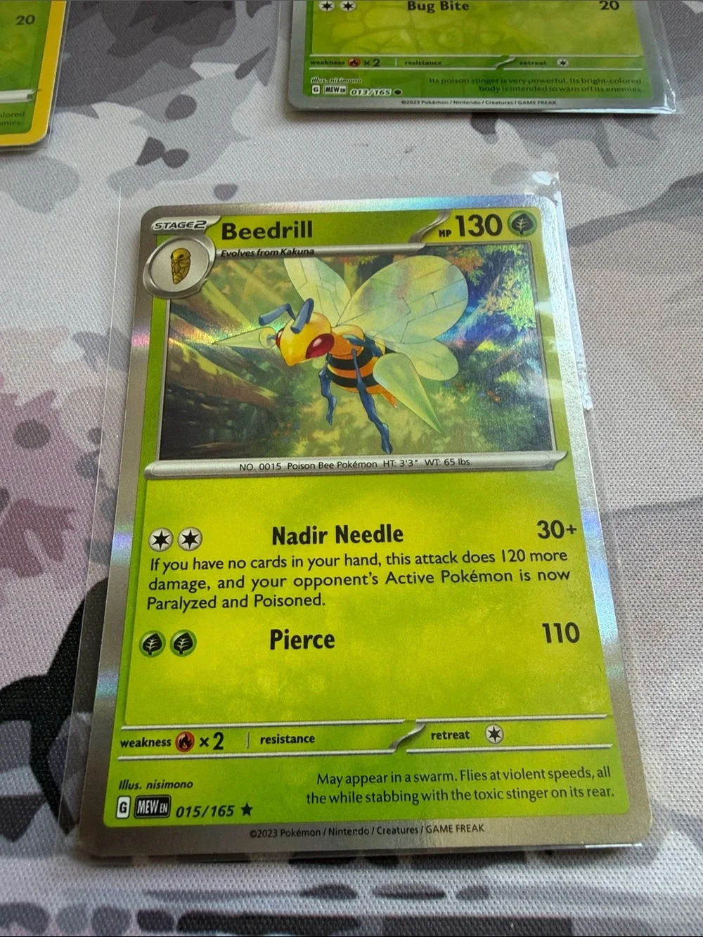 Weedle, Kakuna & Beedrill Pokémon Evolution Reverse Holo Lot 🐝 | 4 Cards ✨5/$25